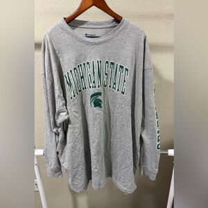 Michigan State Spartans Champion Gray Athletic Shirt